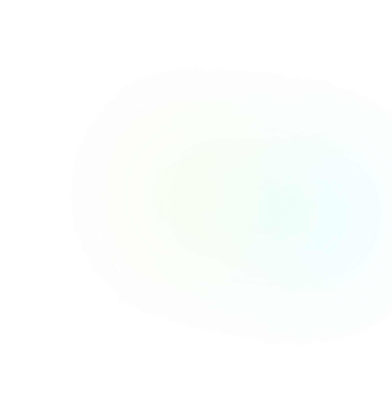 Abstract image featuring a bright gradient blend of yellow and cyan with concentric rings radiating from the center, ideal for custom merchandise, transitioning into black speckled areas around the edges.